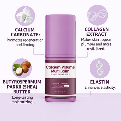 Calcium Volume Multi Balm for Smoothing Fine Lines Firms and Lifts Eye Skin Wrinkle Stick for Unisex Brightens and Soothes Skin